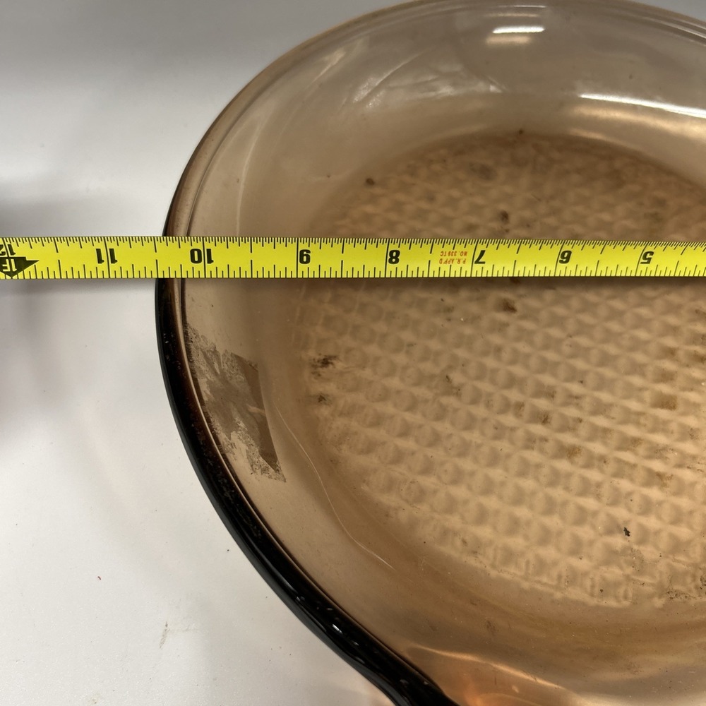 Corning Vision 10" Skillet Waffle Bottom Amber Frying Pan - Picture 4 of 5
